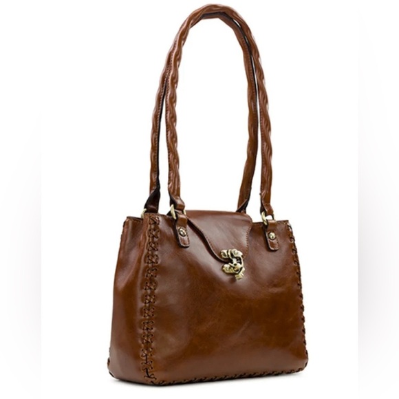 PATRICIA NASH Handbag Rosalia Leather Shoulder Bag Cognac AUTHENTIC NWT - Picture 5 of 15